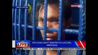 NTVL: Ikatlong most wanted sa Laguna, arestado