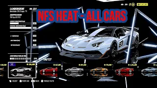 NFS HEAT - ALL CARS - 4K [60 FPS]