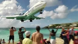 CLOSE CALL at Maho Beach with live ATC. Princess Juliana, St Maarten (UnEdited)