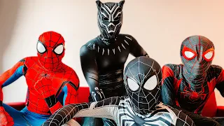 TEAM SPIDER-MAN vs BAD GUY TEAM || SUPER NEW-HERO BLACK PANTHER ( Live Action )