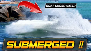 FAIL OF THE YEAR !! SMALL BOAT FLOODED WITH WATER AT HAULOVER INLET | BOAT ZONE