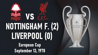 Nottingham Forest vs Liverpool - European Cup 1978-1979 Round of 32, 1st leg - Full match