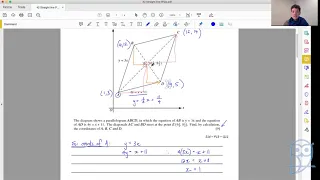 AS Level Pure Mathematics Past Paper Questions - Coord Geometry Straight Lines