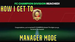 FC Mobile - How I get FC Champions in Manager Mode (My Progression)