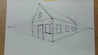 Як просто намалювати об'ємний будинок.