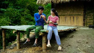 The Happiness of Two lovers on a Small mountain farm far from Civilization