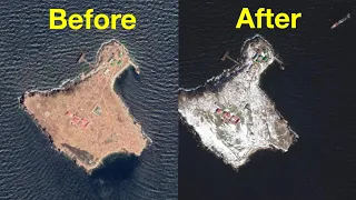 Ukraine Snake Island Destruction Satellite Images Released Today!  Russia Invades Ukraine