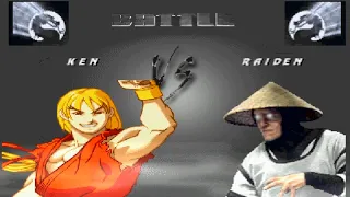 Ken Vs. Raiden (Mortal Kombat Vs. Street Fighter) M.U.G.E.N. Gameplay (17+ Audience Only)