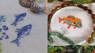 very beautiful and easy fantastic cross stitch hand embroidered fish pattern and ideas