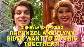 Flynn Rider and Rapunzel Want to Do THIS Together?! Tangled Meet and Greet Disneyland 2023 #disney