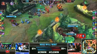 Cloud 9 vs CLG | 2nd place Tie-Breaker S5 NA LCS Spring 2015 Week 9 Day 2 | C9 vs CLG W9D2G7 60FPS