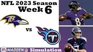 Madden 24 Showdown: Ravens vs. Titans Week 6 NFL Simulation - Gridiron Clash!