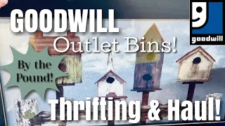 GOODWILL OUTLET BINS THRIFT WITH ME & HAUL! By the Pound Thrifting! So much VINTAGE!