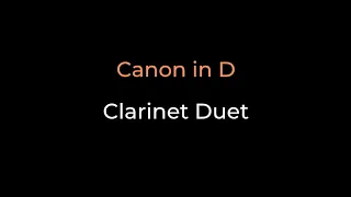 Easy Clarinet Duet: "Pachelbel's Canon in D”