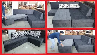 L shape sofa cum bed (corner + revolving)
