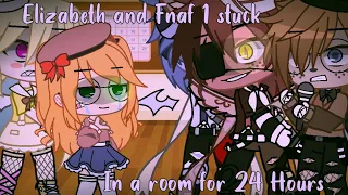 Elizabeth and Fnaf 1 stuck in a room for 24 Hours | Afton Family ft. Fnaf 1 MY AU.