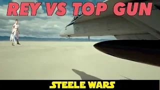 Rey from Star Wars vs Top Gun's Maverick!