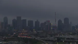 Timelapse of storm clouds over Downtown Dallas