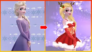 Frozen: Elsa  Glow Up In Noel - Disney Princesses Transformation