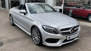 2018/67 Mercedes-Benz C200 AMG Line Convertible 2.0 Petrol Automatic With Just 22640 Miles