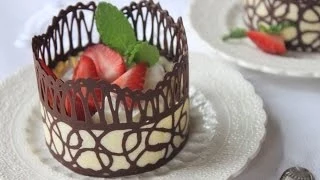 How to Make Chocolate Lace Dessert Cups