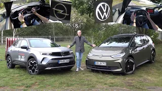 Volkswagen ID.3 gegen Opel Mokka e - Welcher stromert besser? Vergleichstest Test Review