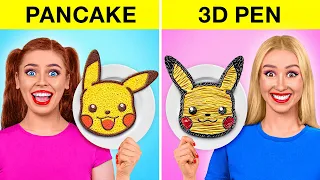 Tantangan Seni Pena 3d vs Seni Pancake Multi DO Challenge