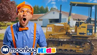 Blippi Learns About Bulldozers and Excavators! Construction Vehicles for Kids | Learn ABC 123