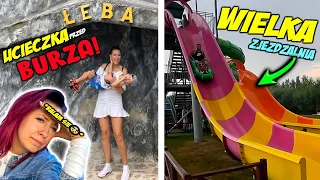 UCIECZKA PRZED BURZA⚡️ZJECHALI Z WIELKIEJ ZJEŻDŻALNI😮Szaleństwo na dmuchańcu🎈Marivo  Vlog#67