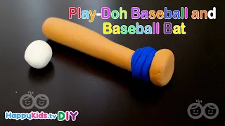 Play Doh Baseball and Baseball Bat | PlayDough Crafts | Kid's Crafts and Activities | Happykids DIY