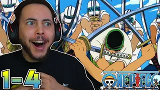 JOURNEY BEGINS!! One Piece Episodes 1, 2, 3 & 4 Reaction!