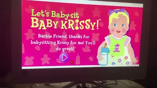 Barbie Let Baby-sit baby krissy! Game rare