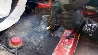 Сварка жигулей електродом 4 часть ремонт дна авто как варить авто електродом