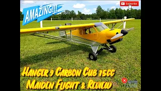 Hanger 9 Carbon Cub 15cc ARF 90  Maiden Flight & Review