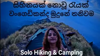 වංගෙඩිගල තනිවම camping # Solo hiking and Camping Wangedigala Peak # සිහිනයක් සොයා තනිවම