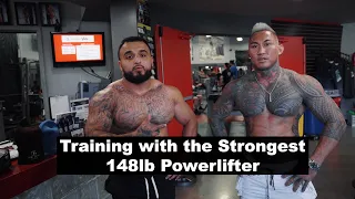 Training With The Strongest 148lb Powerlifter In The World