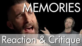 Memories by Adam Levine & James Valentine *LIVE* (Music Producer REACTION & CRITIQUE)