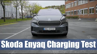 Skoda Enyaq IV80 (77kWh) 10-80% SOC Charging Speed & Time Test!