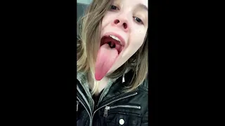 Girl Long Tongue 3