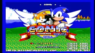 Sonic Delta Reloaded v0.78 (Sega Genesis) Gameplay (Real Hardware)