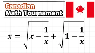 Canadian Math Olympiad -  Interesting Radical Equation in Golden Ratio