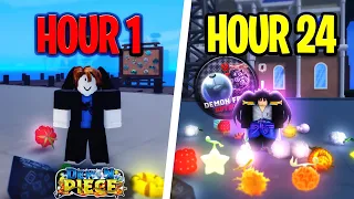 Finding Devil Fruits With FRUIT NOTIFIER For 24 Hours In Roblox Demon Piece