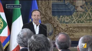 David di Donatello, premio alla carriera a Roberto Benigni: show al Quirinale