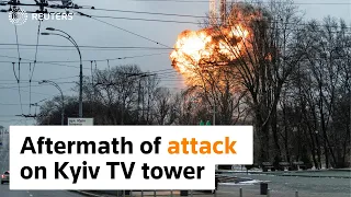 Damage, deaths after Kyiv TV tower hit by Russian missile