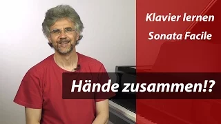 Klavier lernen – so übst du das Zusammenspiel mit beiden Händen – Mozart: Sonata facile