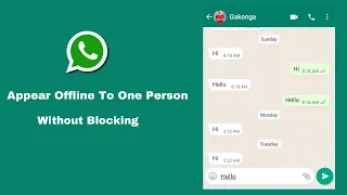 How to Appear Offline to One Person on WhatsApp- (Even When Online)-Hide last seen & Online