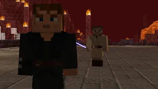 Anakin vs Obi-Wan, but in Minecraft