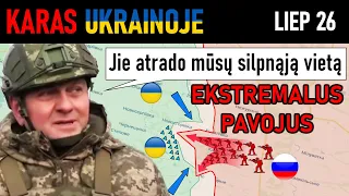 Liep 26: NETIKĖTA. Rusai PUOLA IR PRASISKVERBIA PRO UKRAINIEČIŲ FLANGUS | Karas Ukrainoje Apžvalga