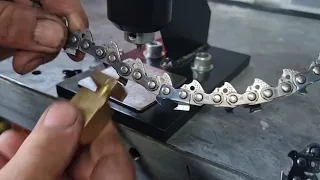 Oregon type chain breaker and spinner how to use it.