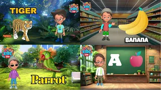 Learn Animal Names, Birds Name, ABCD, Fruits Name | Learning Videos for Kids | #thekidsshowenglish